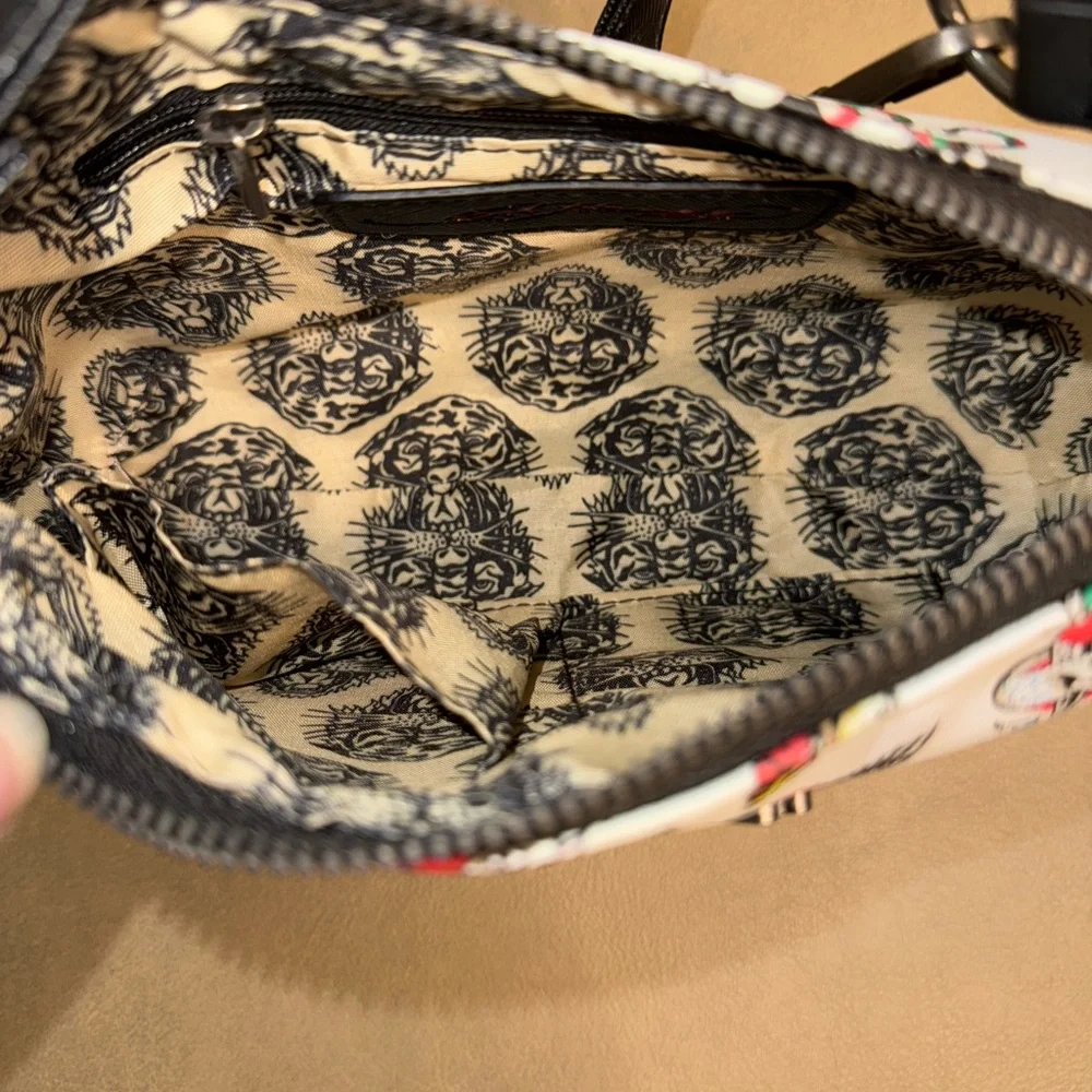 Ed Hardy Shoulder Bag with Colorful Tattoo Print, 9